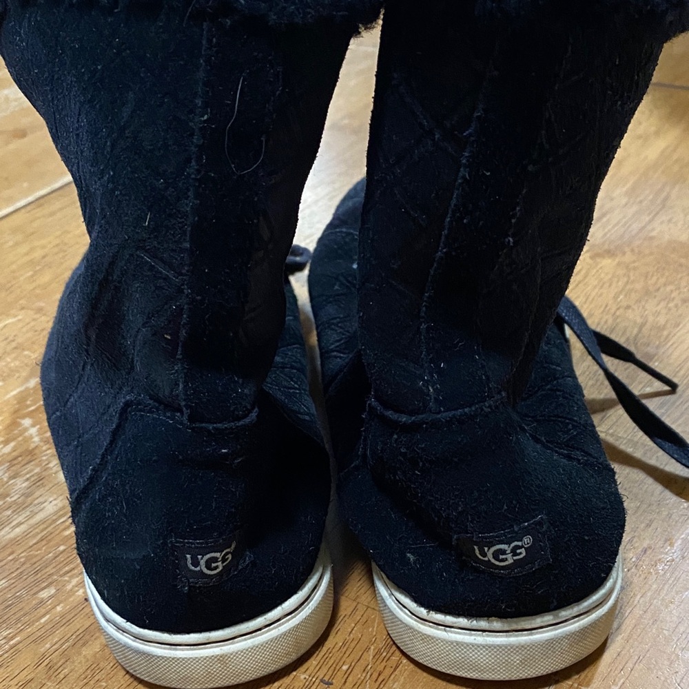 UGG Black Quilted Winter Boots